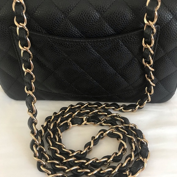 Chanel Black Caviar Rectangular Mini Flap LGHW - Picture 3 of 8